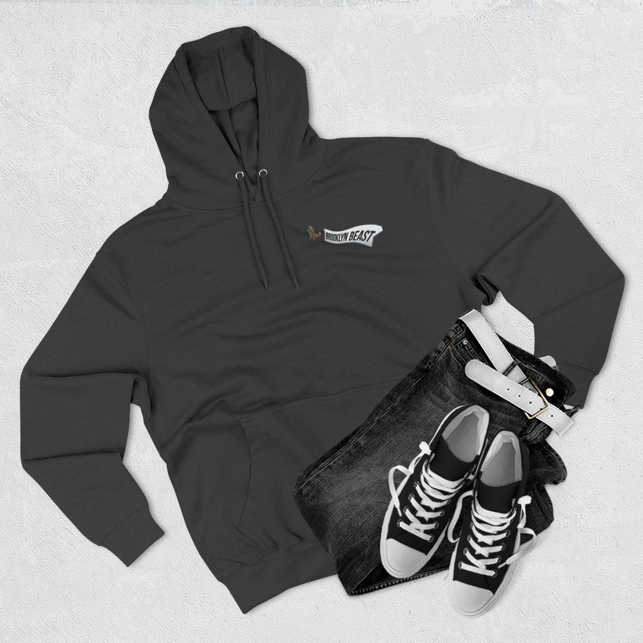 Hoodie — Dark Warrior Graphic Fleece Hoodie (Three-Panel)