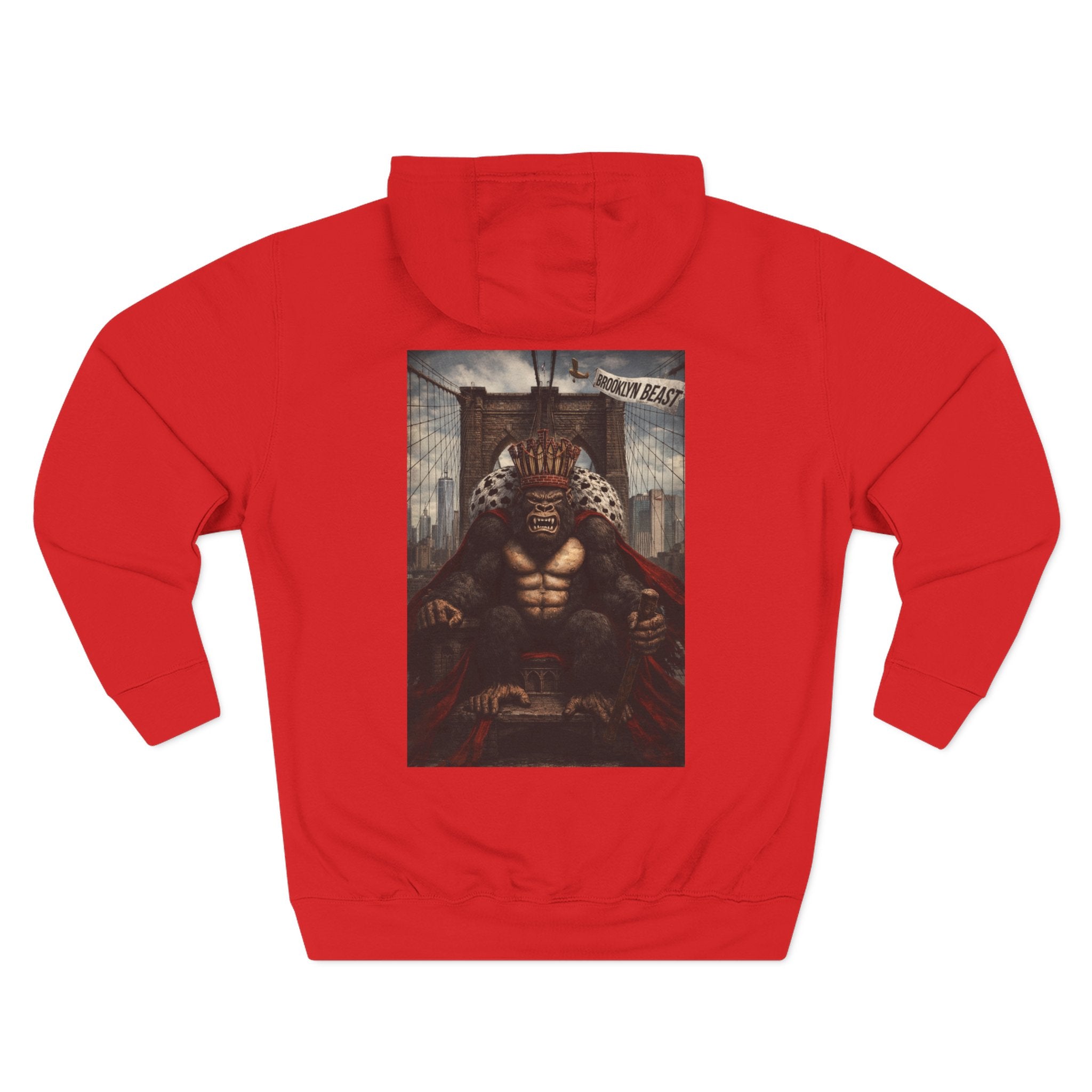 Hoodie — Dark Warrior Graphic Fleece Hoodie (Three-Panel)