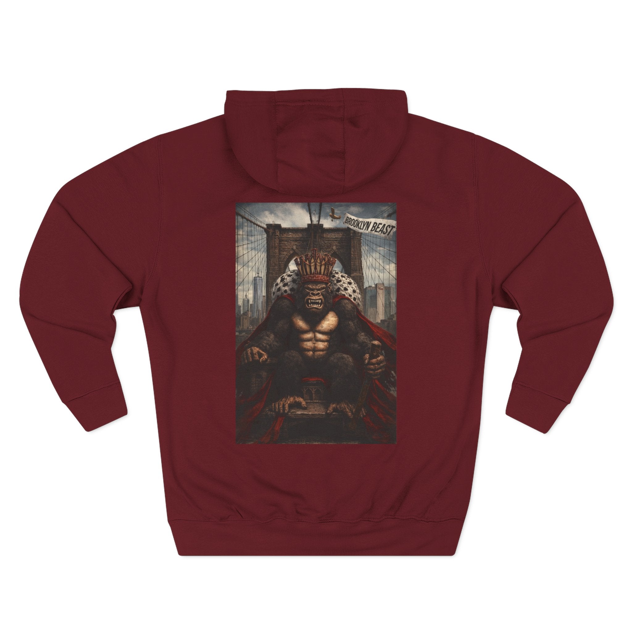Hoodie — Dark Warrior Graphic Fleece Hoodie (Three-Panel)