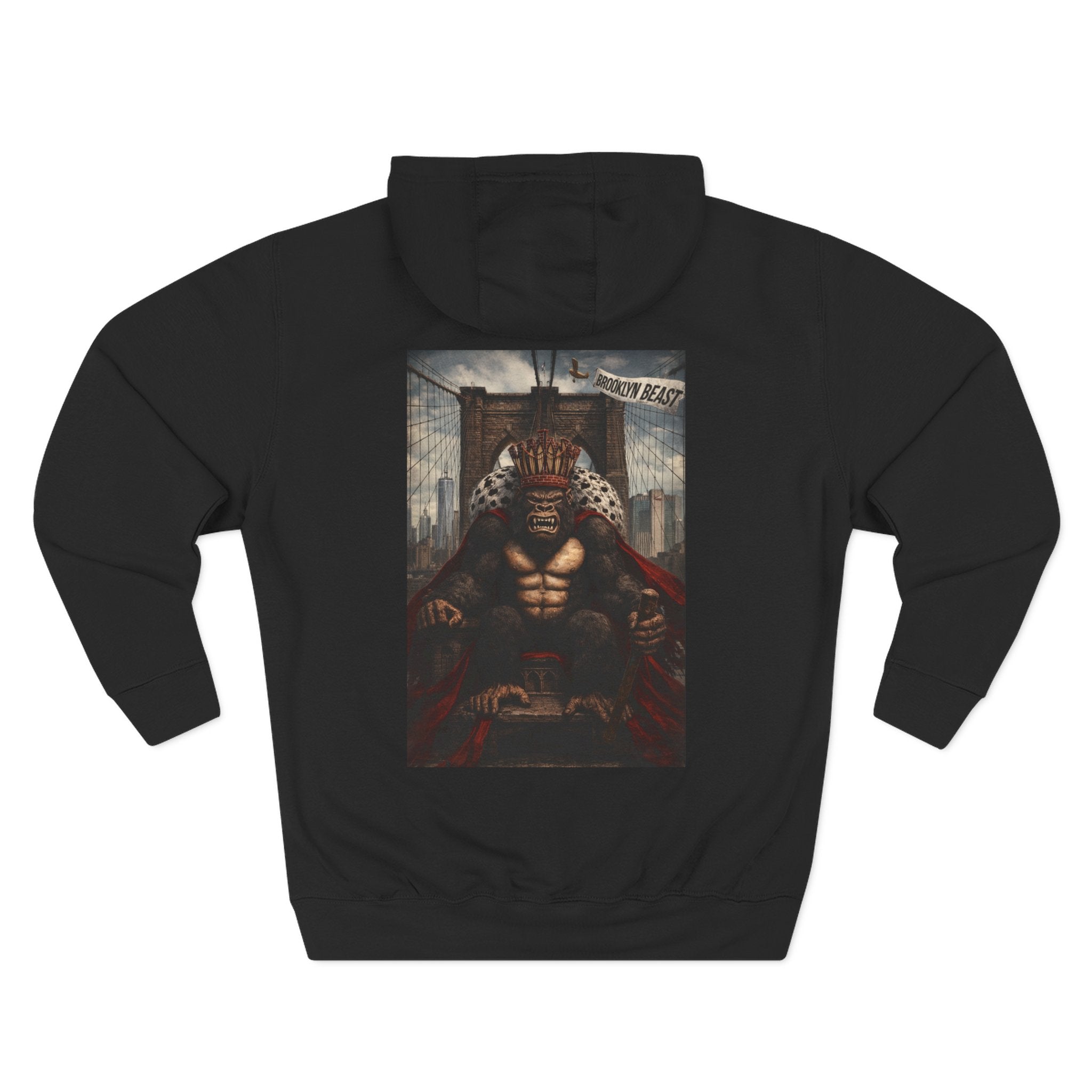 Hoodie — Dark Warrior Graphic Fleece Hoodie (Three-Panel)