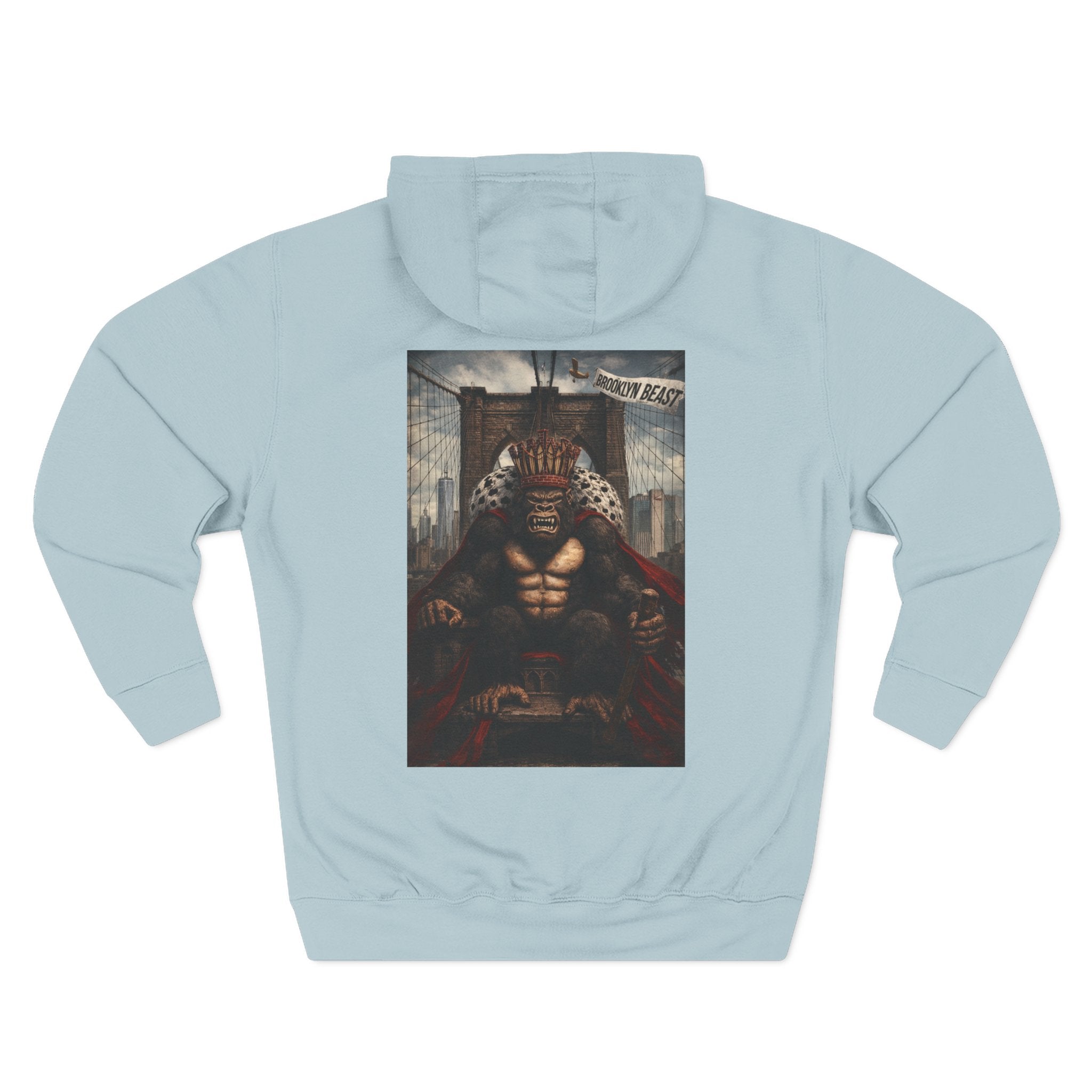 Hoodie — Dark Warrior Graphic Fleece Hoodie (Three-Panel)