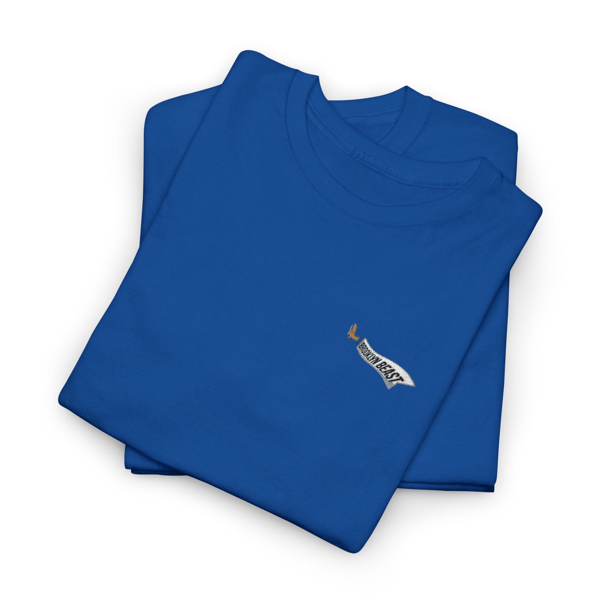 Minimalist Tiny Script Tee — Small Chest Text & Sleeve Logo Cotton T-Shirt