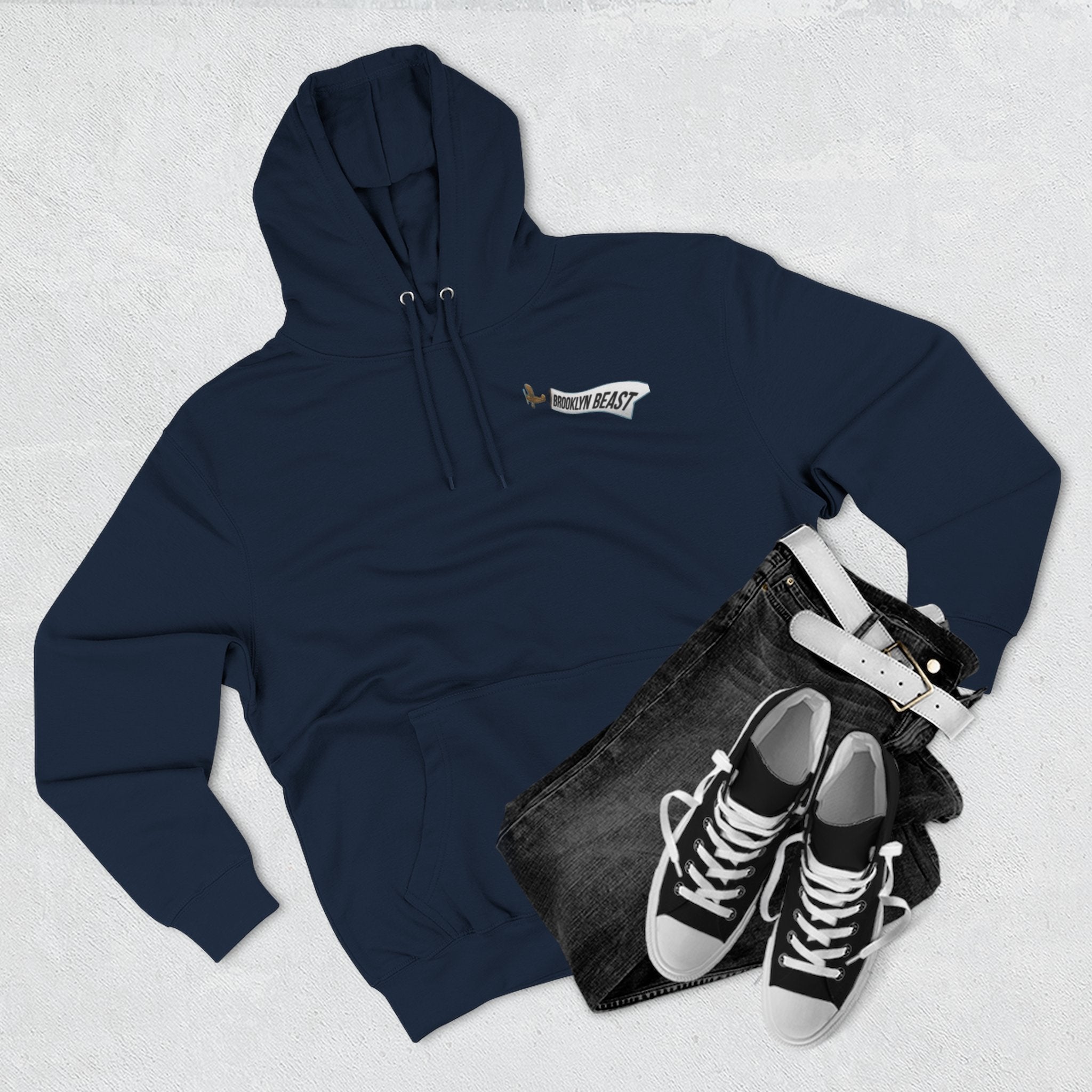Hoodie — Dark Warrior Graphic Fleece Hoodie (Three-Panel)