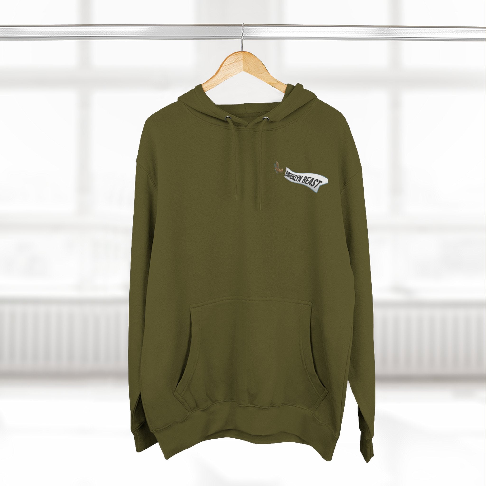 Hoodie — Dark Warrior Graphic Fleece Hoodie (Three-Panel)