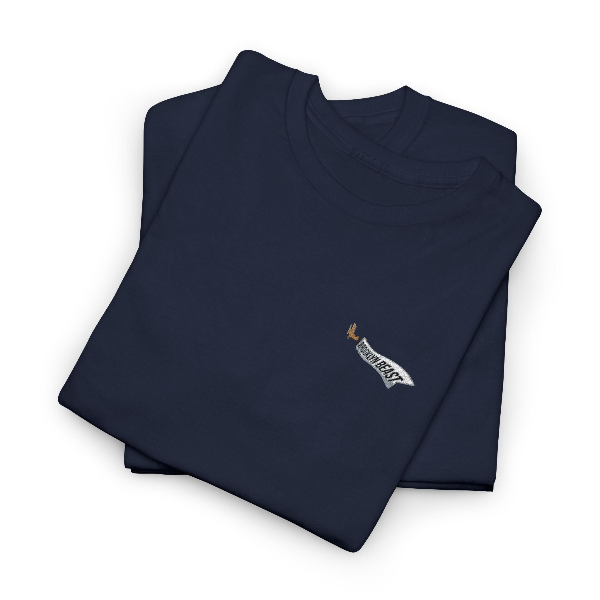 Minimalist Tiny Script Tee — Small Chest Text & Sleeve Logo Cotton T-Shirt