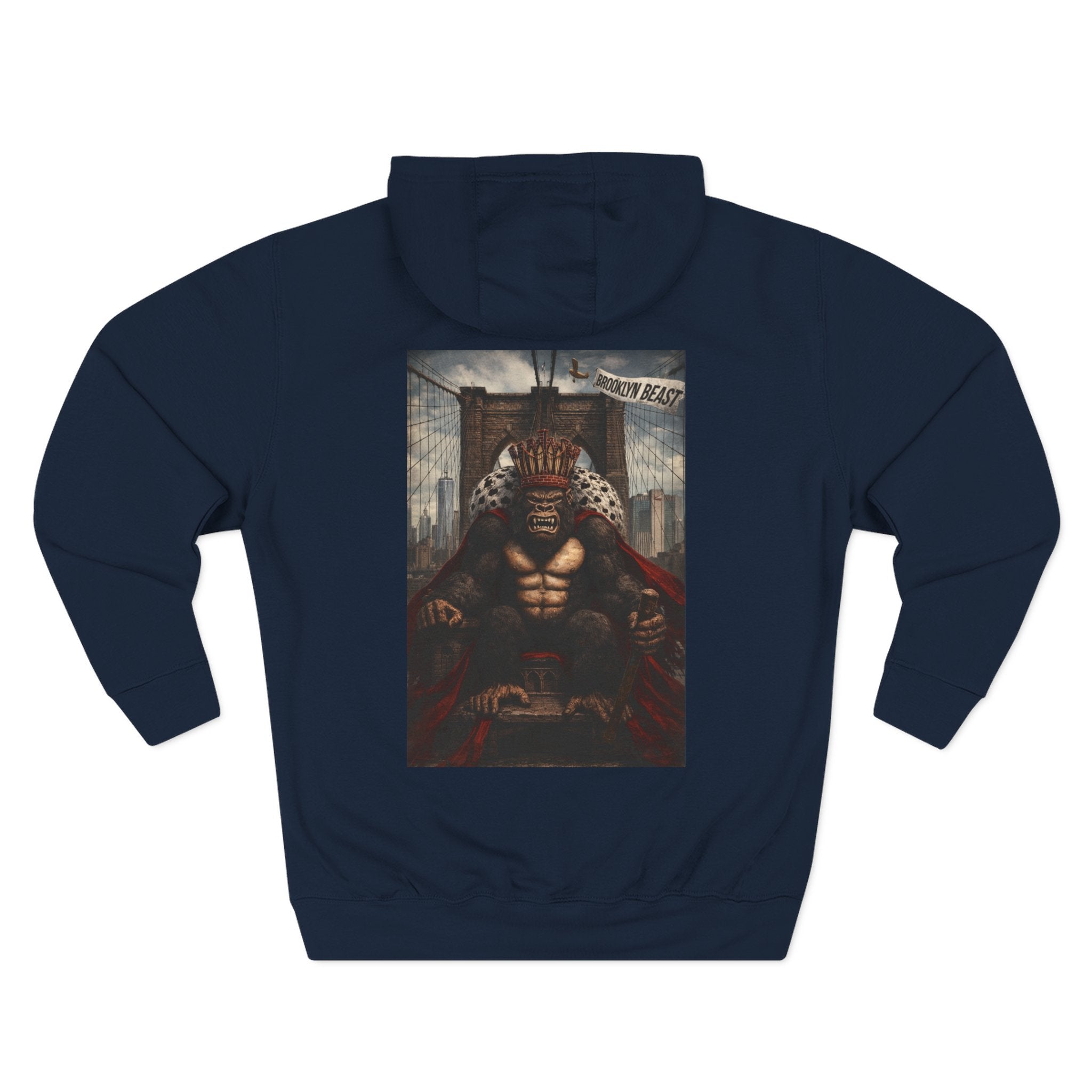 Hoodie — Dark Warrior Graphic Fleece Hoodie (Three-Panel)