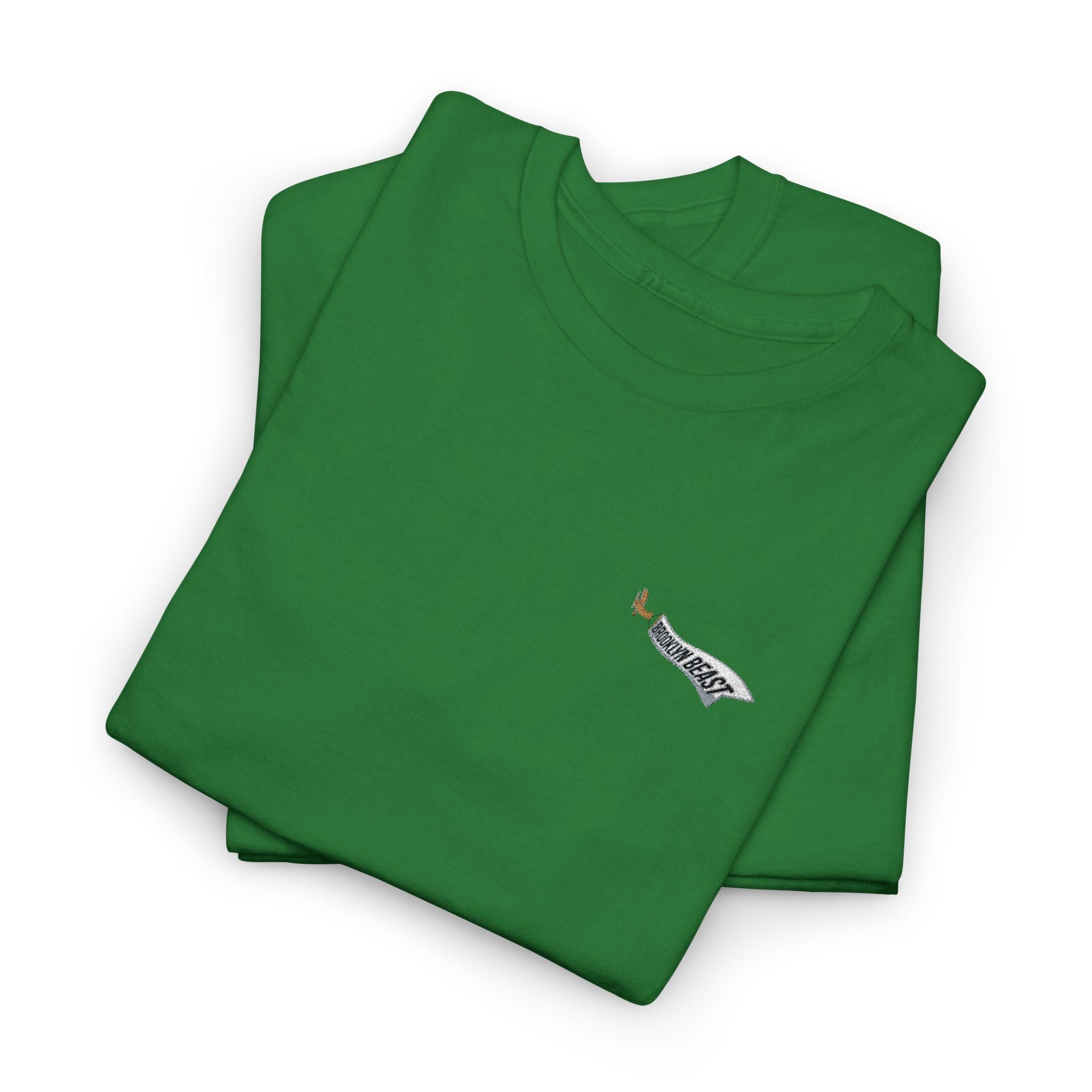 Minimalist Tiny Script Tee — Small Chest Text & Sleeve Logo Cotton T-Shirt