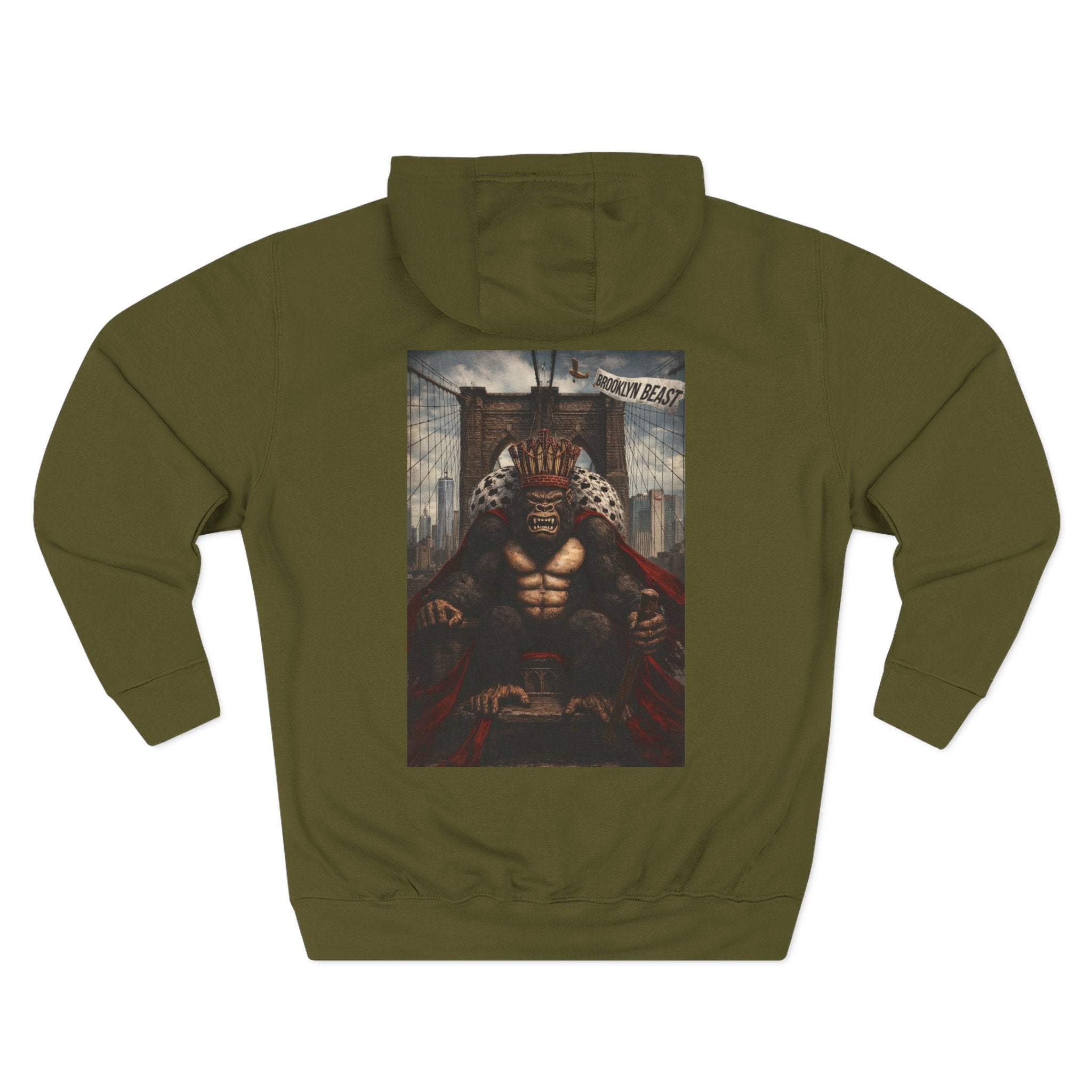 Hoodie — Dark Warrior Graphic Fleece Hoodie (Three-Panel)