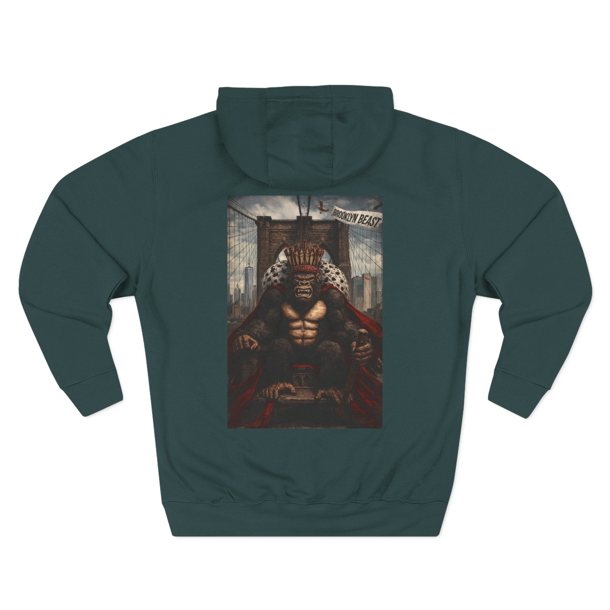 Hoodie — Dark Warrior Graphic Fleece Hoodie (Three-Panel)